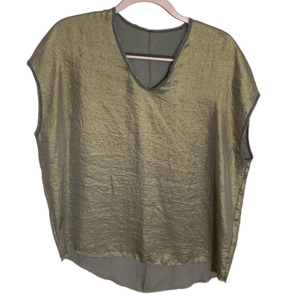 AOC Clothing Gold‎ Metallic Shirt - Picture 1 of 5